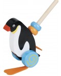 Дървена играчка за бутане Lelin - Пингвин