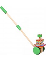 Дървена играчка за бутане Smart Baby - Зелена