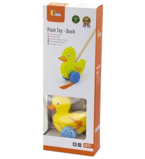 Дървена играчка за бутане Viga Toys - Пате