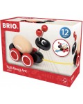 Дървена играчка за дърпане Brio - Mравка с търкалящо се яйце