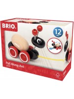 Дървена играчка за дърпане Brio - Mравка с търкалящо се яйце