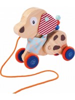 Дървена играчка за дърпане Eichhorn - Куче