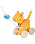 Дървена играчка за дърпане Goki - Котка