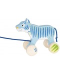 Дървена играчка за дърпане Goki - Тигър