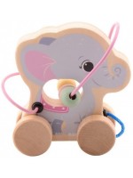 Дървена играчка за дърпане Jouéco - Слонче