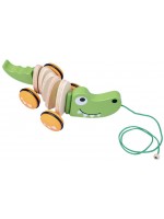 Дървена играчка за дърпане Smart Baby - Крокодилче