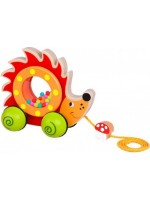 Дървена играчка за дърпане Tooky toy - Таралежче