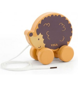 Дървена играчка за дърпане Viga - Таралеж, Polar B