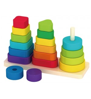 Дървена играчка за нанизване Acool Toy - С 3 оси