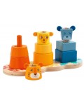 Дървена играчка за нанизване Djeco - Животни