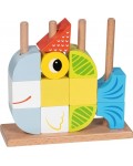 Дървена играчка за нанизване Goki - С 12 шаблона