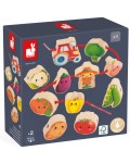 Дървена играчка за нанизване Janod - Зеленчуци