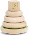Дървена играчка за нанизване Micki Pippi - Мини пирамида