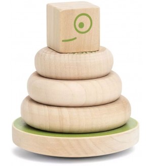 Дървена играчка за нанизване Micki Pippi - Мини пирамида Дървена играчка за нанизване Micki Pippi - Мини пирамида