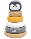 Дървена играчка за нанизване Viga Polar B - Пингвинче (Ханойска кула)