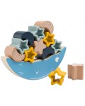 Дървена играчка за подреждане Bigjigs - Лунен баланс