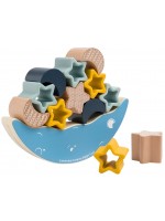 Дървена играчка за подреждане Bigjigs - Лунен баланс