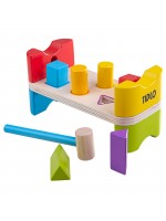 Дървена играчка за сортиране Bigjigs - С чукче