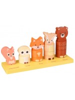 Дървена играчка за сортиране Orange Tree Toys - Горски животни