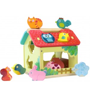 Дървена играчка за сортиране Vilac - Ферма с животни