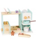 Дървена кафетерия с кафе машина Wooden