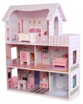 Дървена къща за кукли Chipolino - С мебели, 9 части