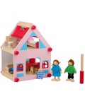 Дървена къща за кукли Marionette - двуетажна, 15 части