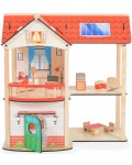 Дървена къща за кукли Moni Toys - Elly