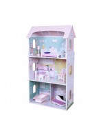 Moni Toys Дървена къща за кукли с обзавеждане 4121 ANNA