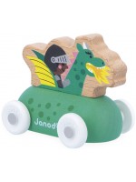 Дървена количка Janod Cross Roads - Дракон