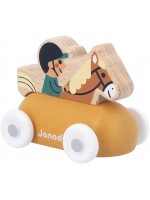 Дървена количка Janod Cross Roads - Ездач Дървена количка Janod Cross Roads - Ездач