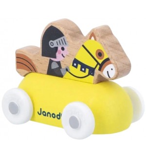 Дървена количка Janod Cross Roads - Рицар
