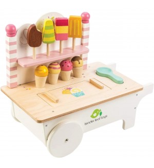 Дървена количка за сладолед Tender Leaf Toys