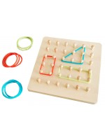Дървена креативна игра с ластици Acool Toy
