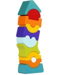 Дървена кула за баланс Cubika, 11 части