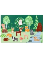 Дървена магнитна дъска Orange Tree Toys - Горски животни