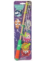 Дървена магнитна игра Jadore - Риболов, лилав