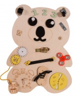 Дървена Монтесори дъска Moni Toys - Мече