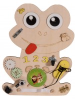 Дървена Монтесори дъска Moni Toys - Жабка