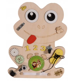 Дървена Монтесори дъска Moni Toys - Жабка