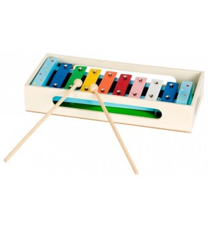 Дървена музикална играчка Pino - Ксилофон, лисиче, в кутия