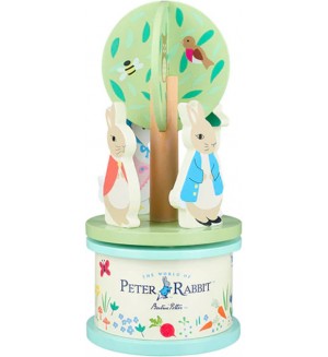 Дървена музикална въртележка Orange Tree Toys - Peter Rabbit