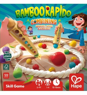 Дървена настолна игра за бързина Hape International - Бамбукова гора Дървена настолна игра за бързина Hape International - Бамбукова гора