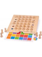 Дървена настолна игра за памет Bigjigs - Цветно мемо