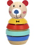 Дървена низанка Tooky Toy - Сортер с форми, Палавото мече