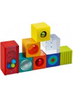 Дървена образователна игра Haba - Сетивни кубчета