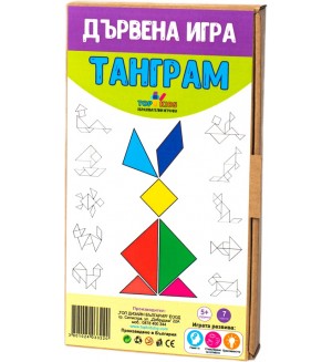 Дървена образователна игра Top Kids - Танграм