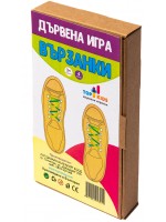 Дървена образователна игра Top Kids - Уча се да си връзвам обувките, 4 части
