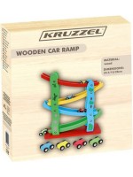 Дървена писта с 4 колички Kruzzel