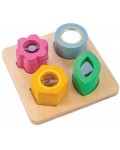 Дървена сензорна играчка Tender Leaf Toys - Пъзел с оптични елементи